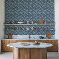 Chamelion Blue Mural Wallpaper - room preview 04