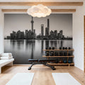 Pudong Sunrise BW Mural Wallpaper - room preview 04