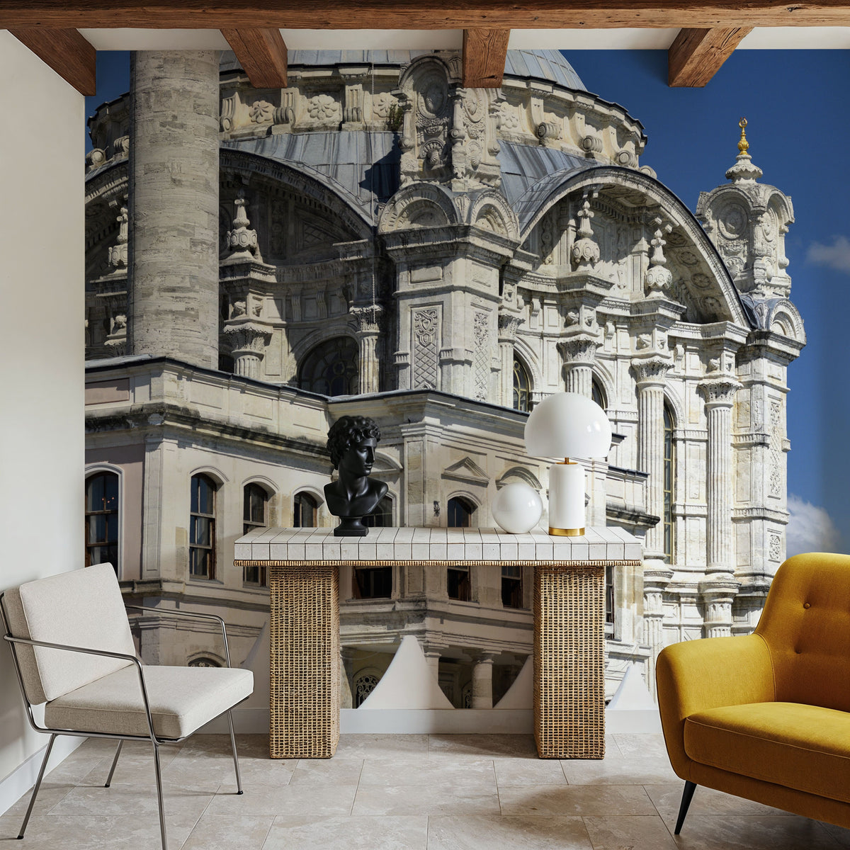 Majestic Mosque Waterfront Mural Wallpaper - room preview 04