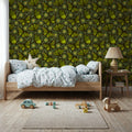 Papillion II, Avocado Green Mural Wallpaper - room preview 04