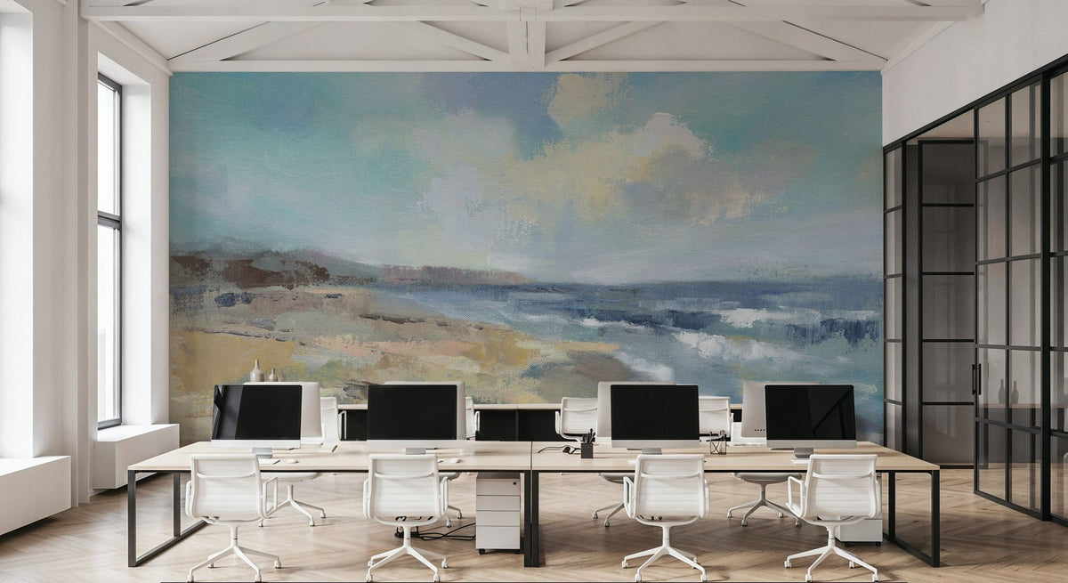 Morning Beach Mural Wallpaper - room preview 04