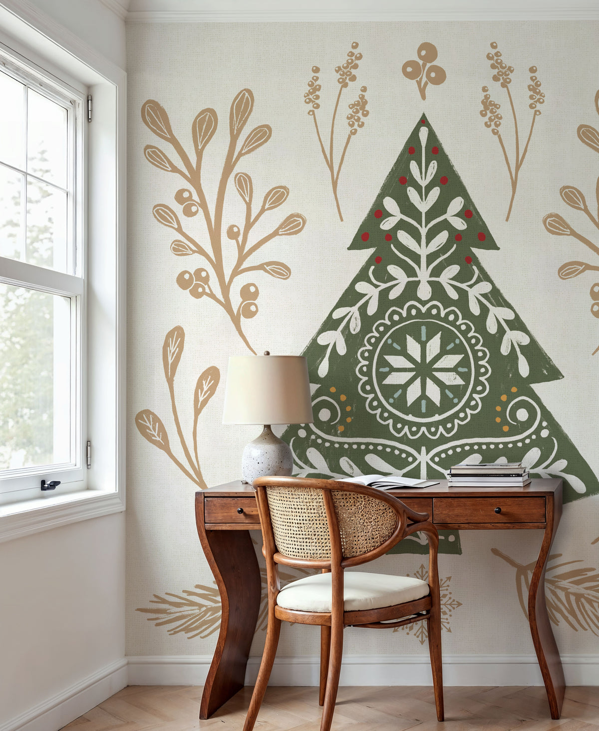 Holiday Form VI Color Mural Wallpaper - room preview 04
