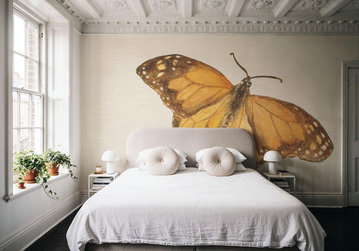 Honeybloom Butterfly III Mural Wallpaper - room preview 04