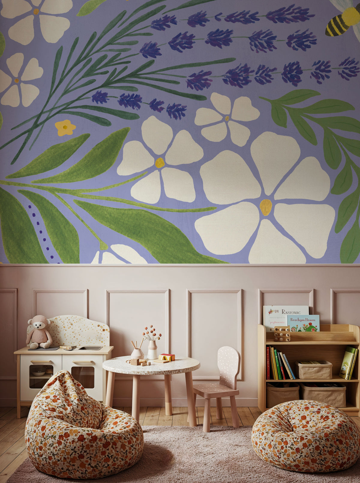 Lavender Garden III Purple Mural Wallpaper - room preview 04