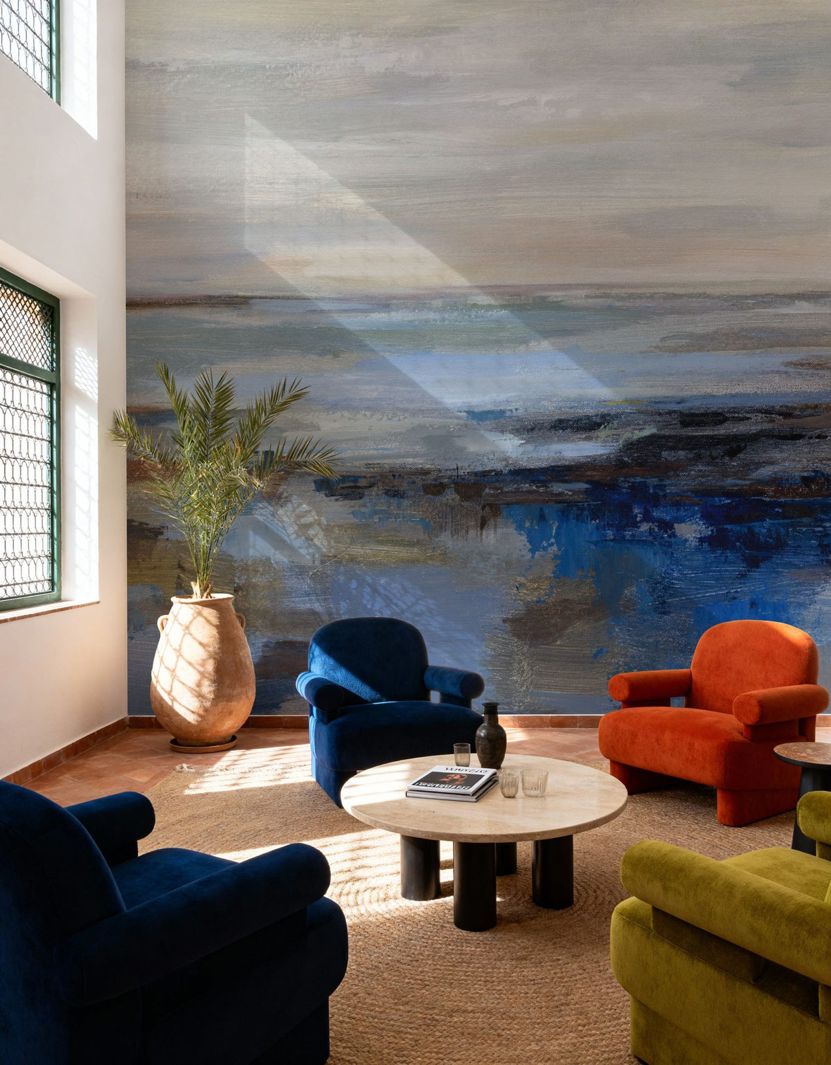Serene Sea Mural Wallpaper - Neutral Tone - room preview 04