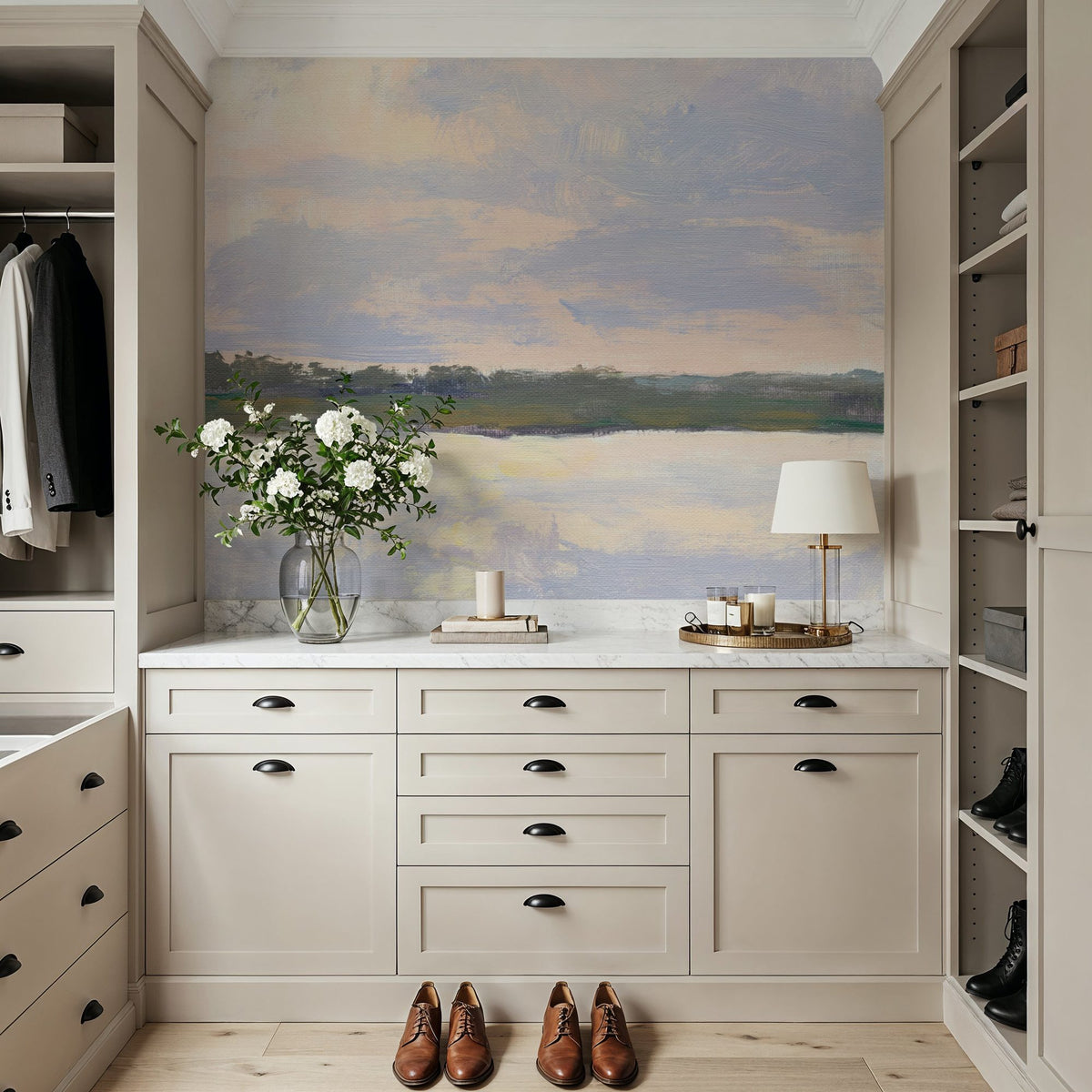 Peace Sunrise on the Water Mural Wallpaper - room preview 04