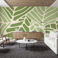 Leaf Vein Mosaic Mural Wallpaper - room preview 04