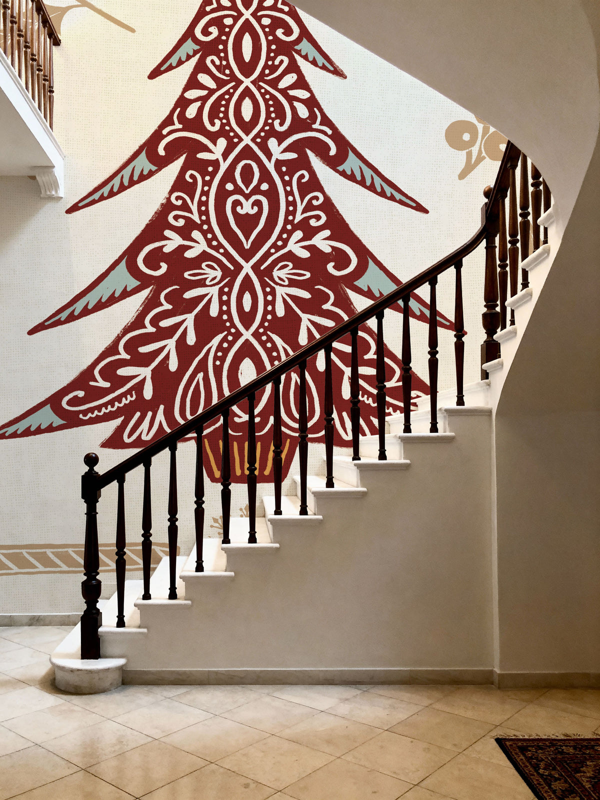 Holiday Form IX Color Mural Wallpaper - room preview 04