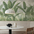 Banana Palms, Muted Green Mural Wallpaper - room preview 04