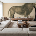 Vintage Lion Mural Wallpaper - room preview 04