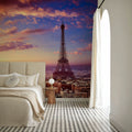 Eiffel Tower Pink Sky Mural Wallpaper - room preview 04