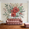 Festive Blooms VIII Mural Wallpaper - room preview 04