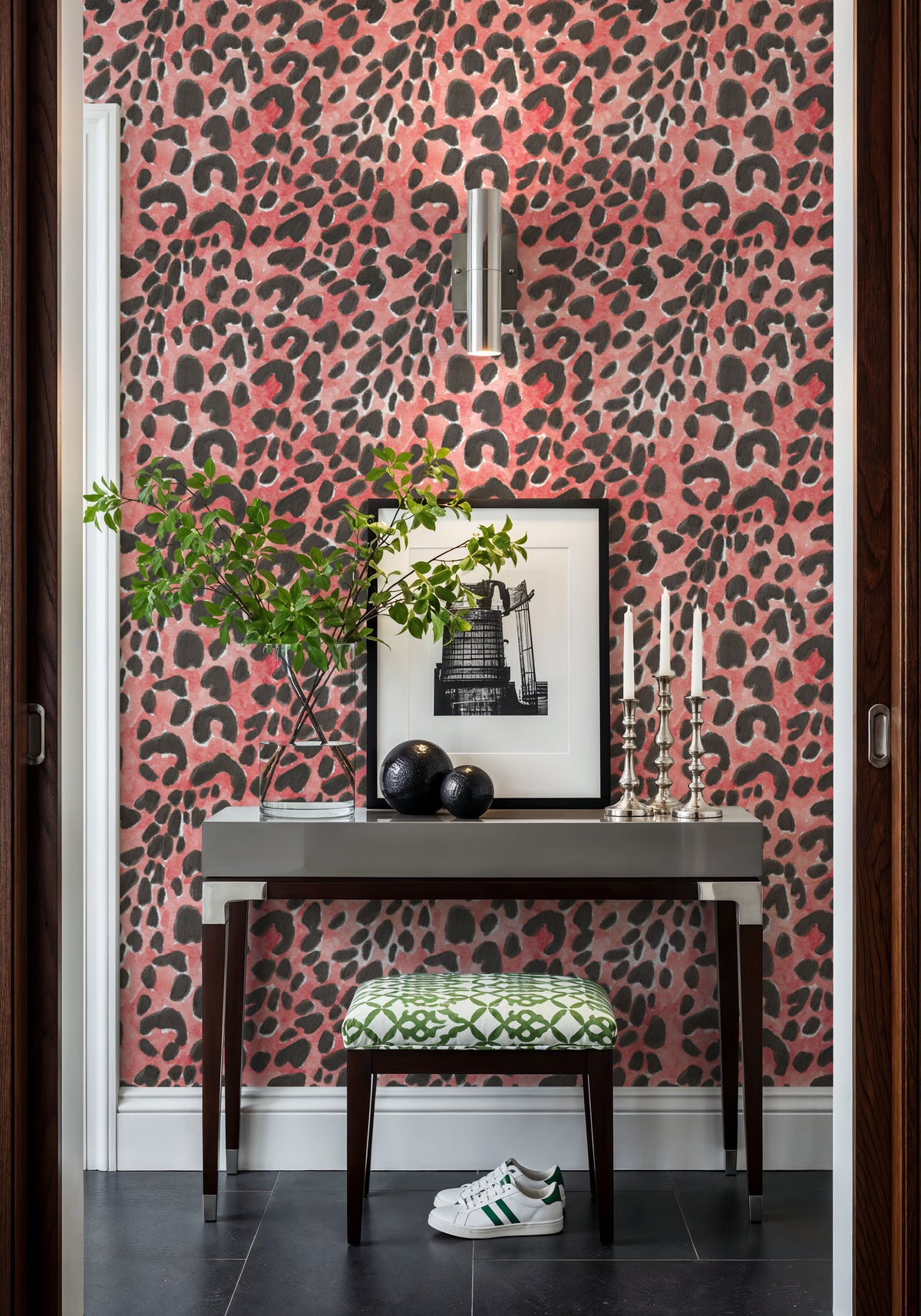 Summer Paws Red Mural Wallpaper - room preview 04