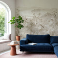 Peony Tree Landscape, Sand Mural Wallpaper - room preview 04
