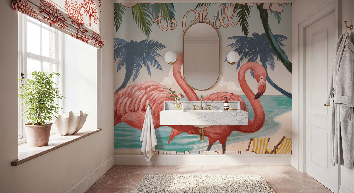 Welcome to Paradise III Mural Wallpaper - room preview 04