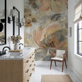 Ivory Floral Mural Wallpaper - room preview 04