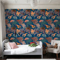 Vibrant Coral Reef, Blue and Orange Mural Wallpaper - room preview 04