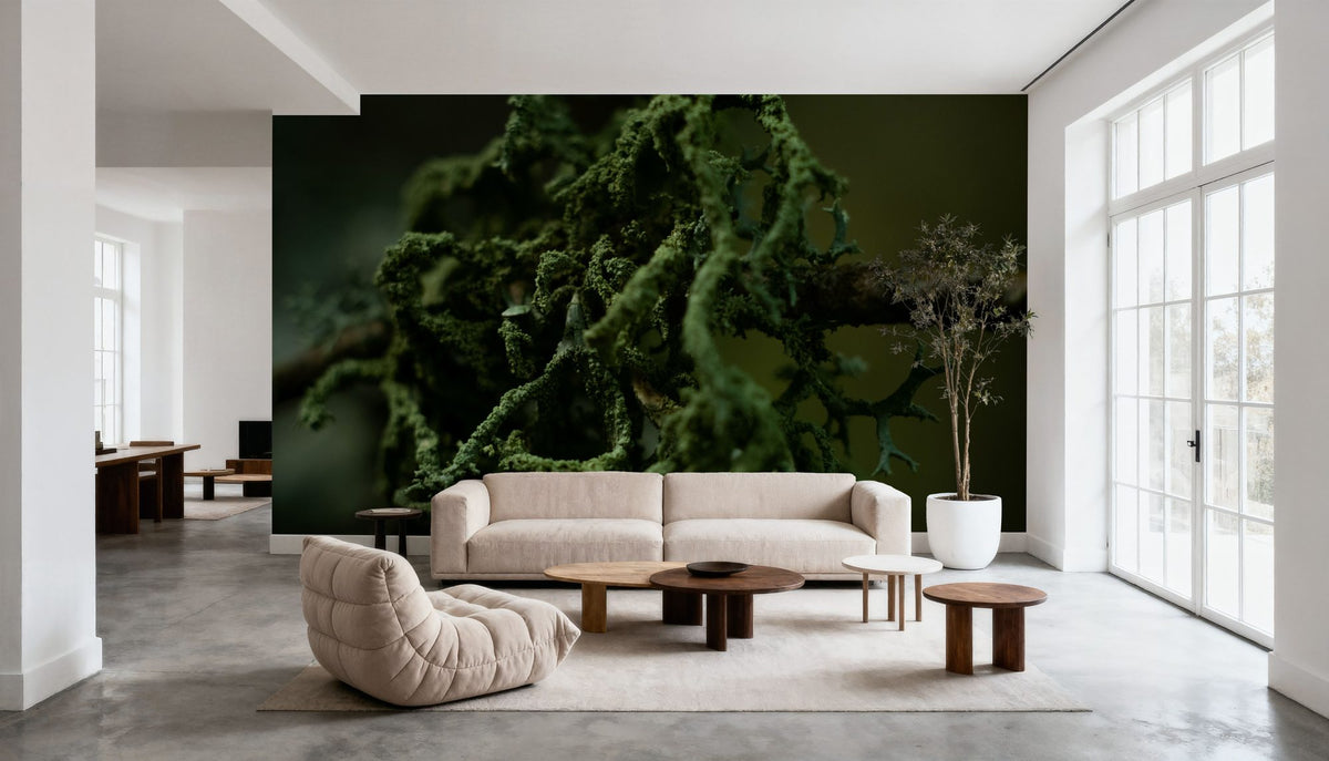 Moss Macro Mural Wallpaper - room preview 04