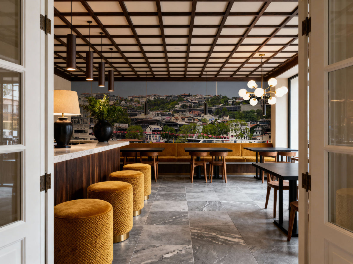 Turkish Waterfront Mural Wallpaper - room preview 04
