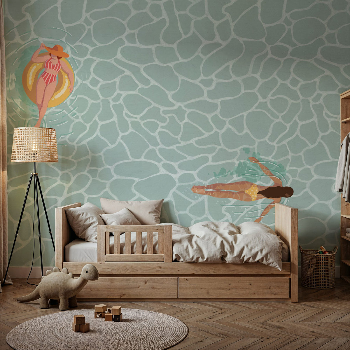 Beach Babes Poolside Mural Wallpaper - room preview 04