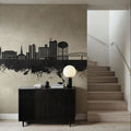 Tuscaloosa Alabama Skyline Concrete Mural Wallpaper - room preview 04