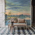 Watercolor Twilight Lake Mural Wallpaper - room preview 04