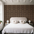 Flower Bridges Small Brown Mural Wallpaper - room preview 04