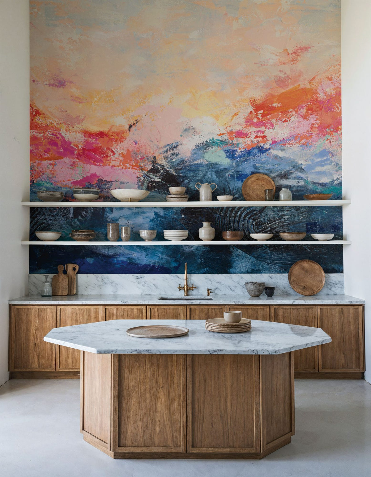 Red Sky At Morning Mural Wallpaper - room preview 04