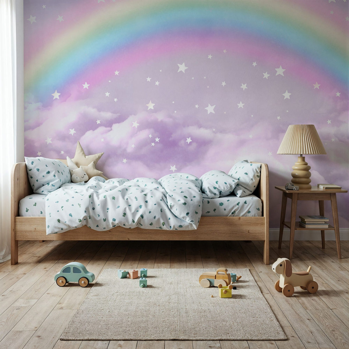 Magic Rainbow Mural Wallpaper - room preview 04