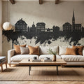Hallstatt Austria Skyline Concrete Mural Wallpaper - room preview 04