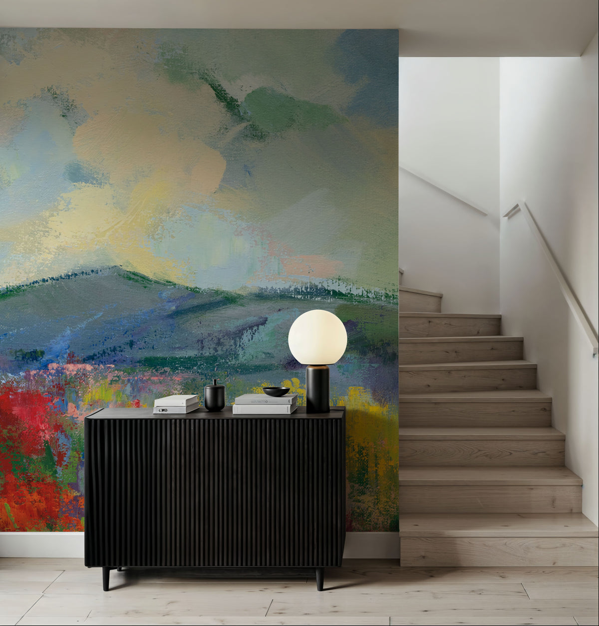 Green Meadow I Mural Wallpaper - room preview 04
