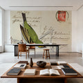 Postcard Bird I Mural Wallpaper - room preview 04
