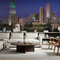 Sunset Blue Twilight Metropolis Mural Wallpaper - room preview 04