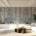 Plant Fantasy Ornament, Gray Mural Wallpaper - room preview 04