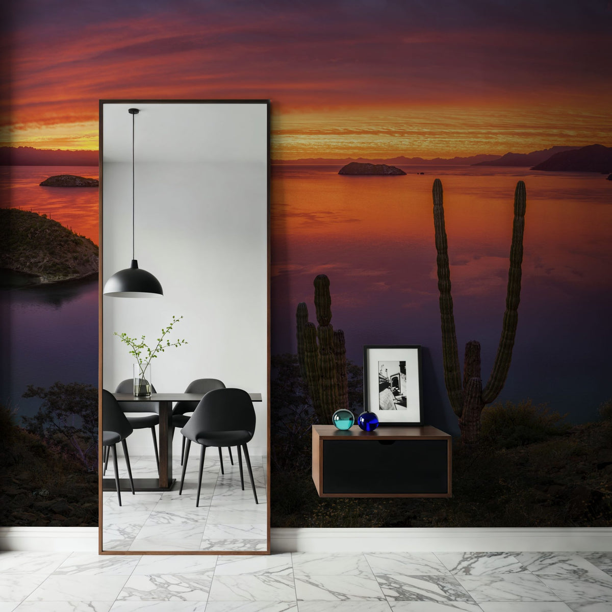 Cardon Cactus Sunset Mural Wallpaper - room preview 04