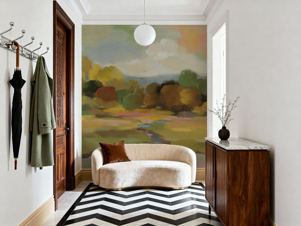 Yellow Trees Mural Wallpaper - room preview 04