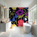 The Rabbits View Dark Mural Wallpaper - room preview 04