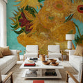 Vase with Twelve Sunflowers Mural Wallpaper - room preview 04