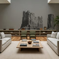 Monument Valley II BW Mural Wallpaper - room preview 04