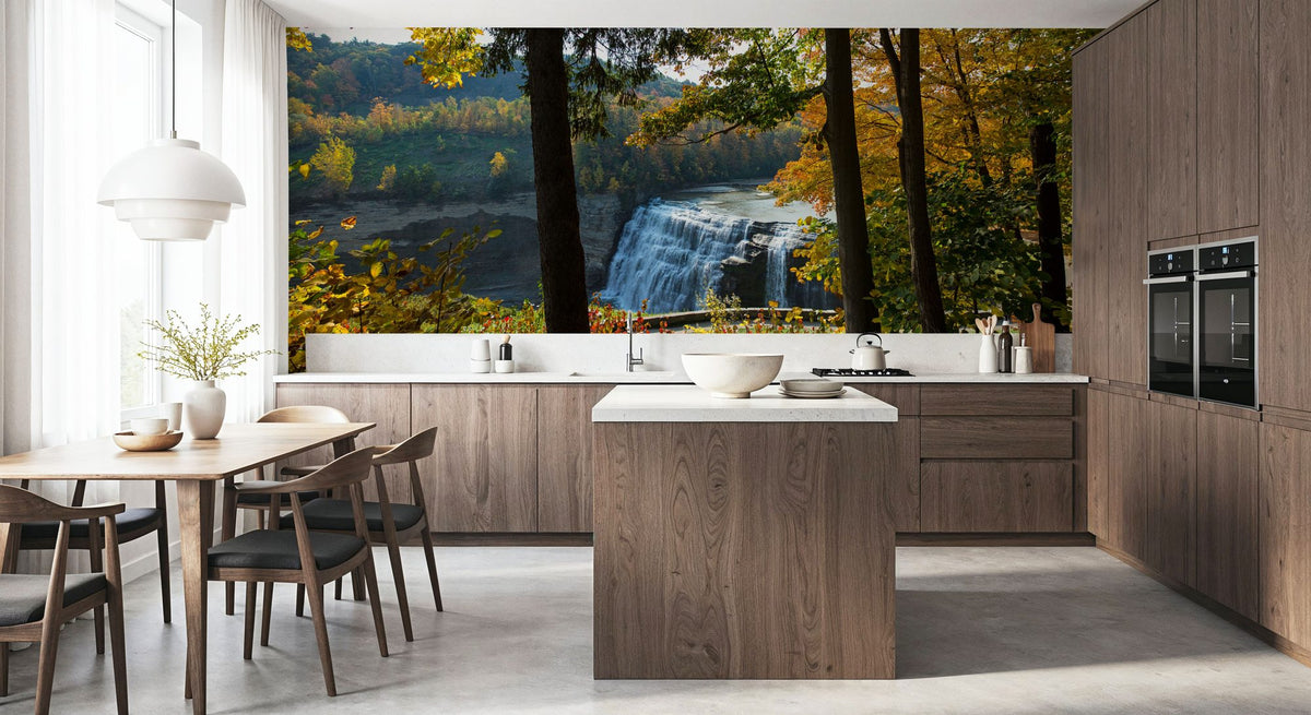 Middle Falls Mural Wallpaper - room preview 04