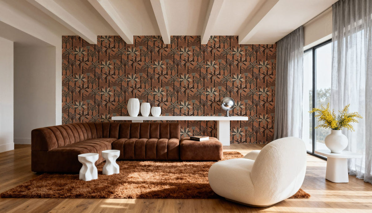 Palmera Luxe, Capuccino Mural Wallpaper - room preview 04