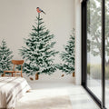Snowy Spruce Trees Mural Wallpaper - room preview 04