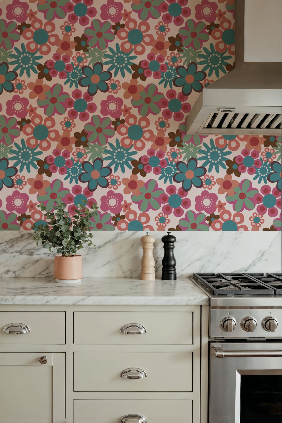 Flower Power, Rose Mural Wallpaper - room preview 04