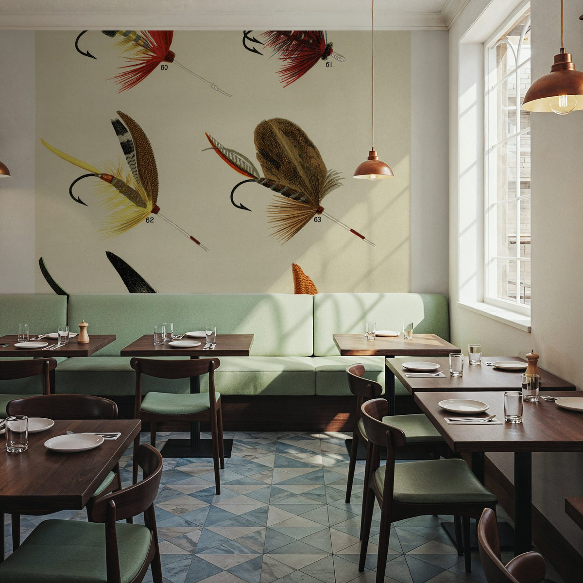 Lake Flies Mural Wallpaper - room preview 04