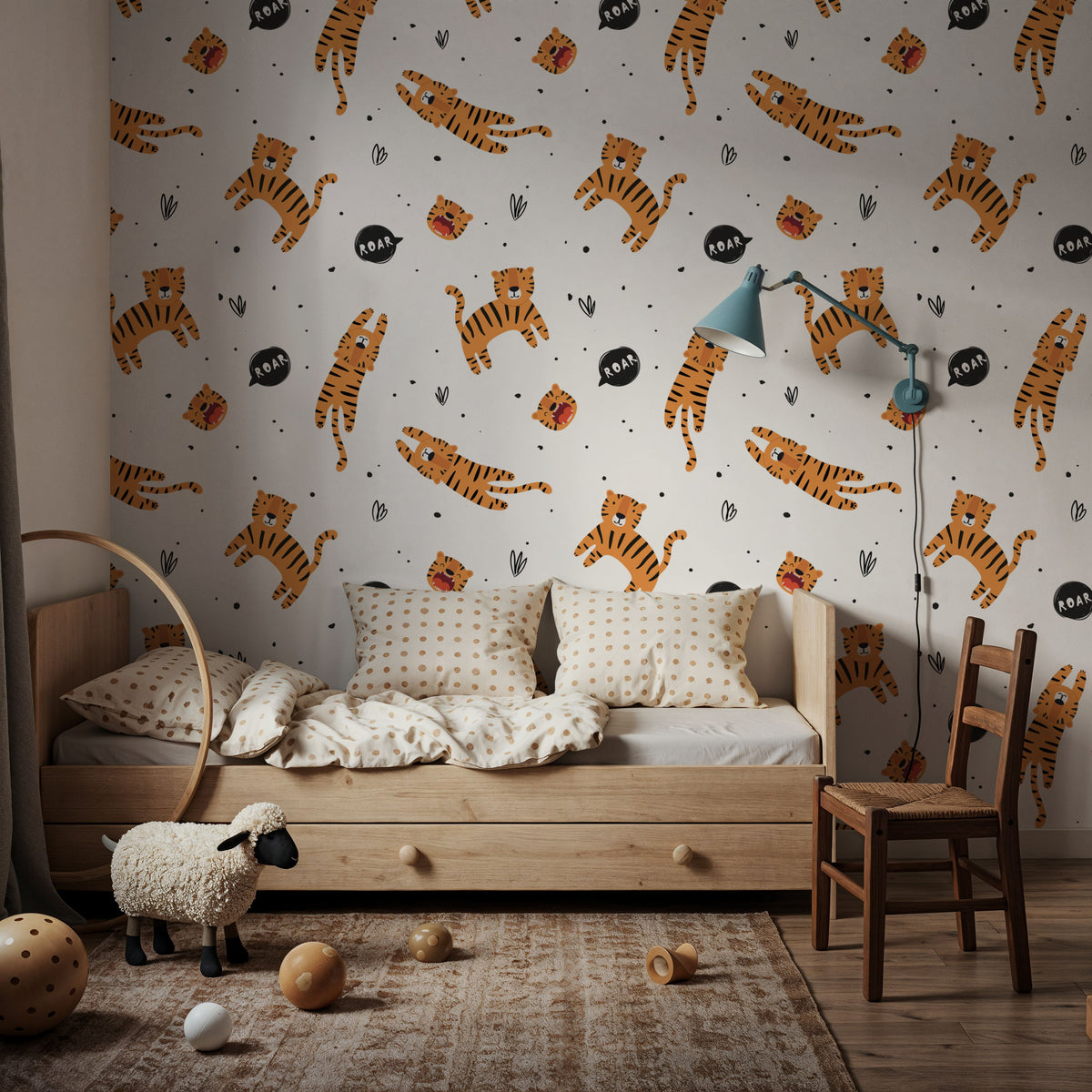 Tiger Roar Mural Wallpaper - room preview 04