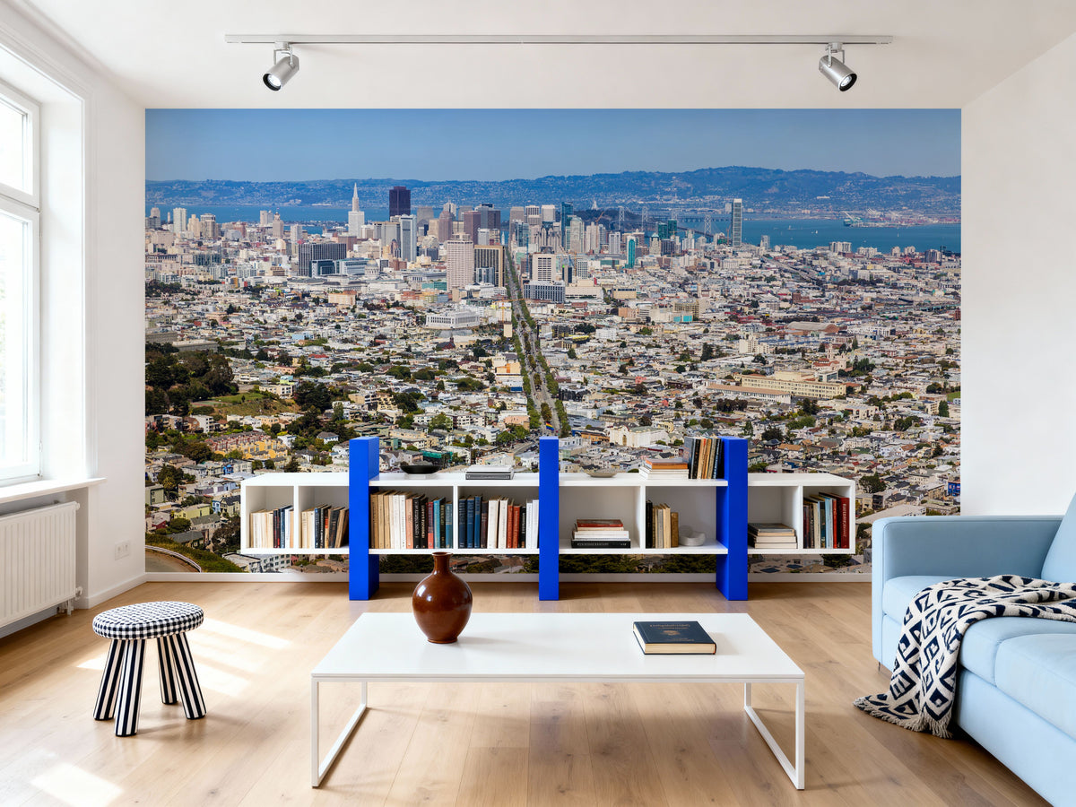 San Francisco Cityscape Mural Wallpaper - room preview 04