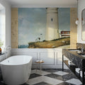 Atlantic Island Map Mural Wallpaper - room preview 04