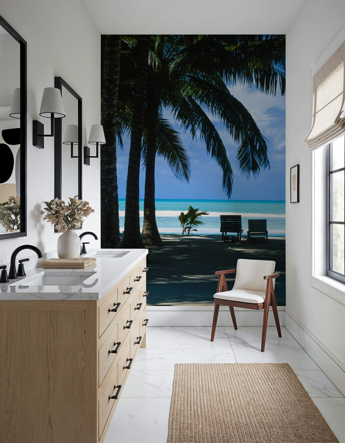 Palm Panorama II Mural Wallpaper - room preview 04