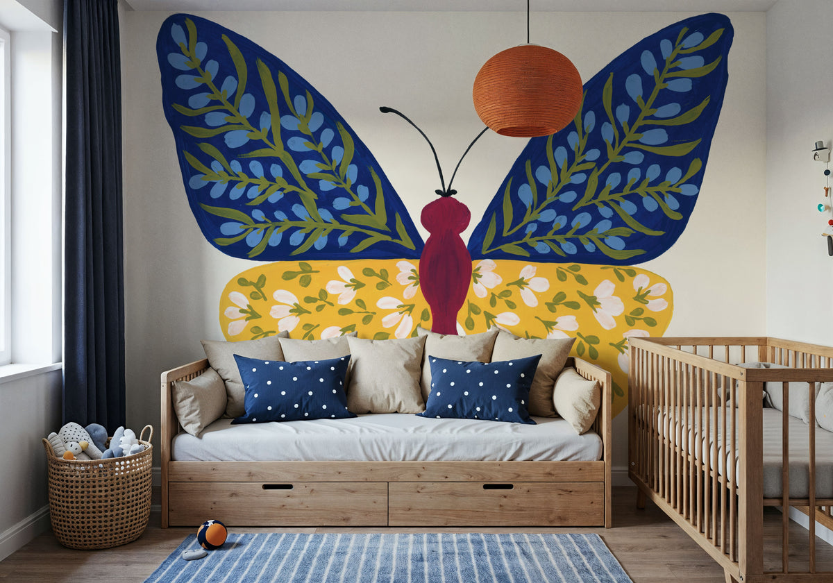Blooming Butterfly III Mural Wallpaper - room preview 04