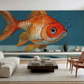 Goldfish Chillin Mural Wallpaper - room preview 04